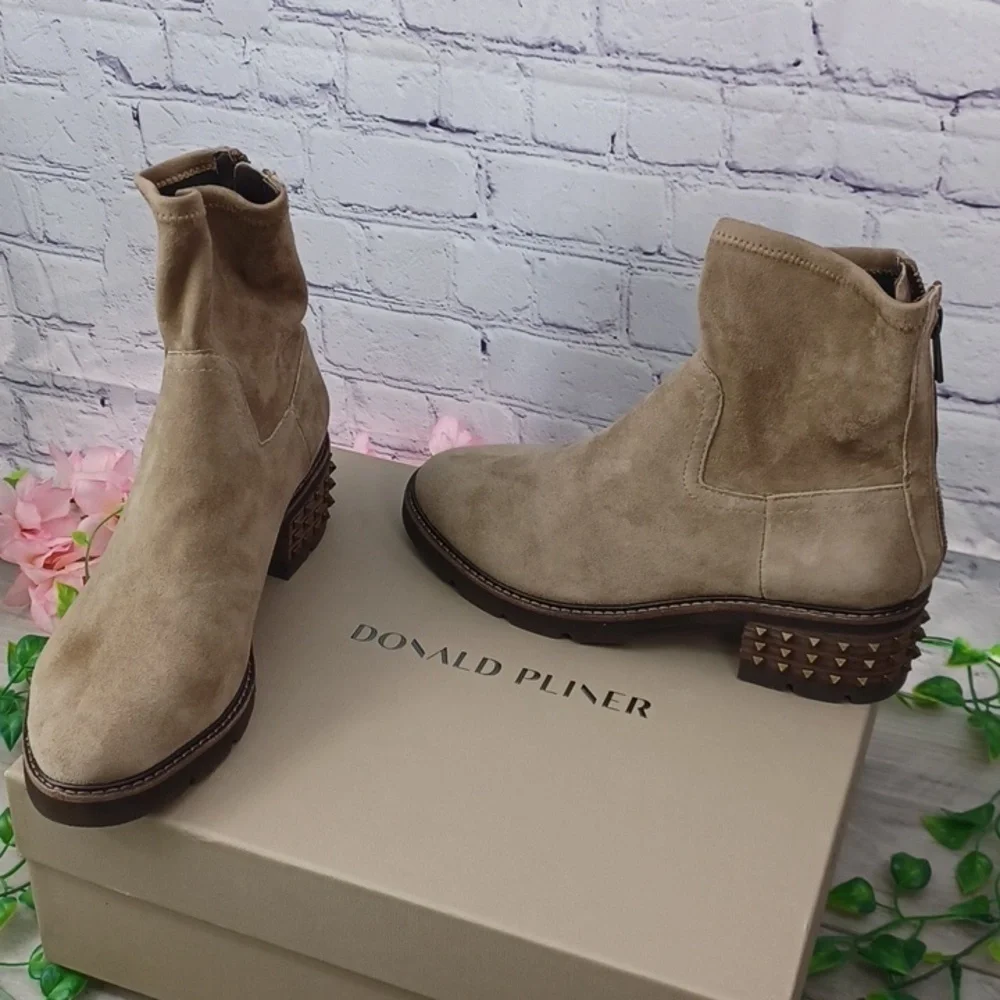 Donald J. Pliner Eryna Suede Stud Boot NIB